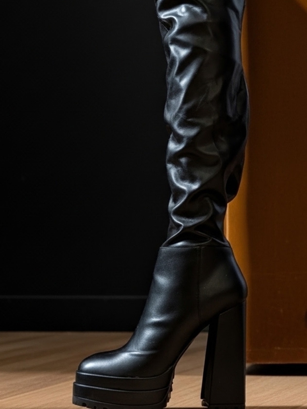 JLO JENNIFER LOPEZ-Milit Over-the-Knee Boot